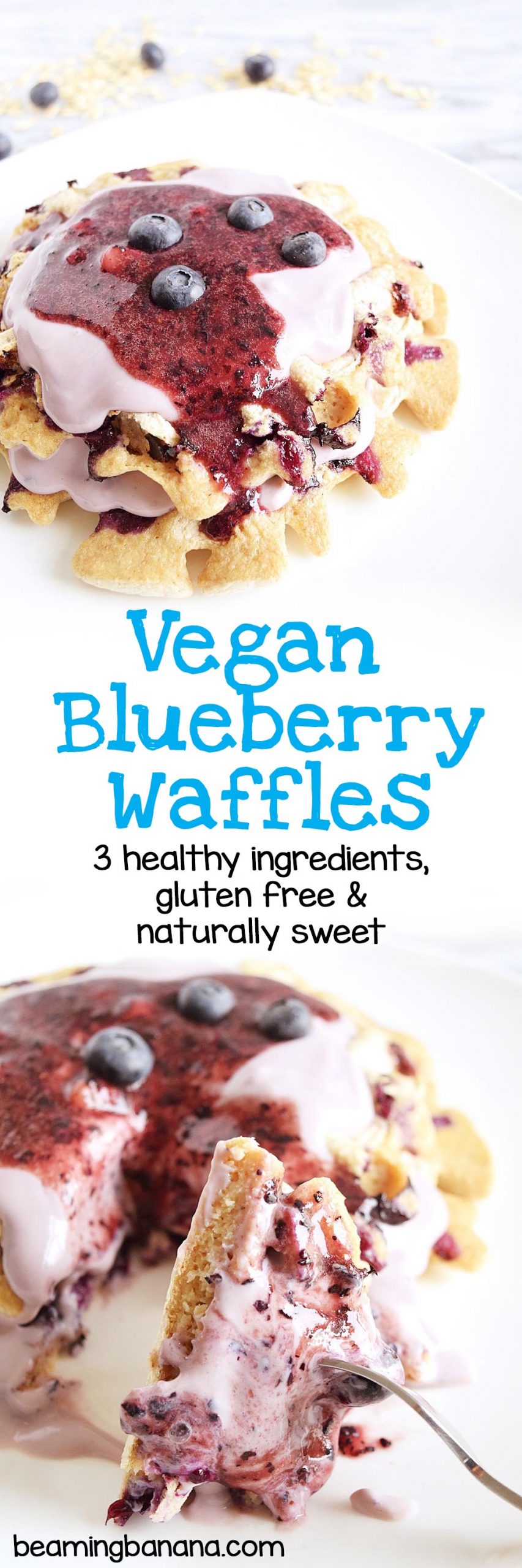 Vegan Blueberry Waffles - Sweet Vegan Sara