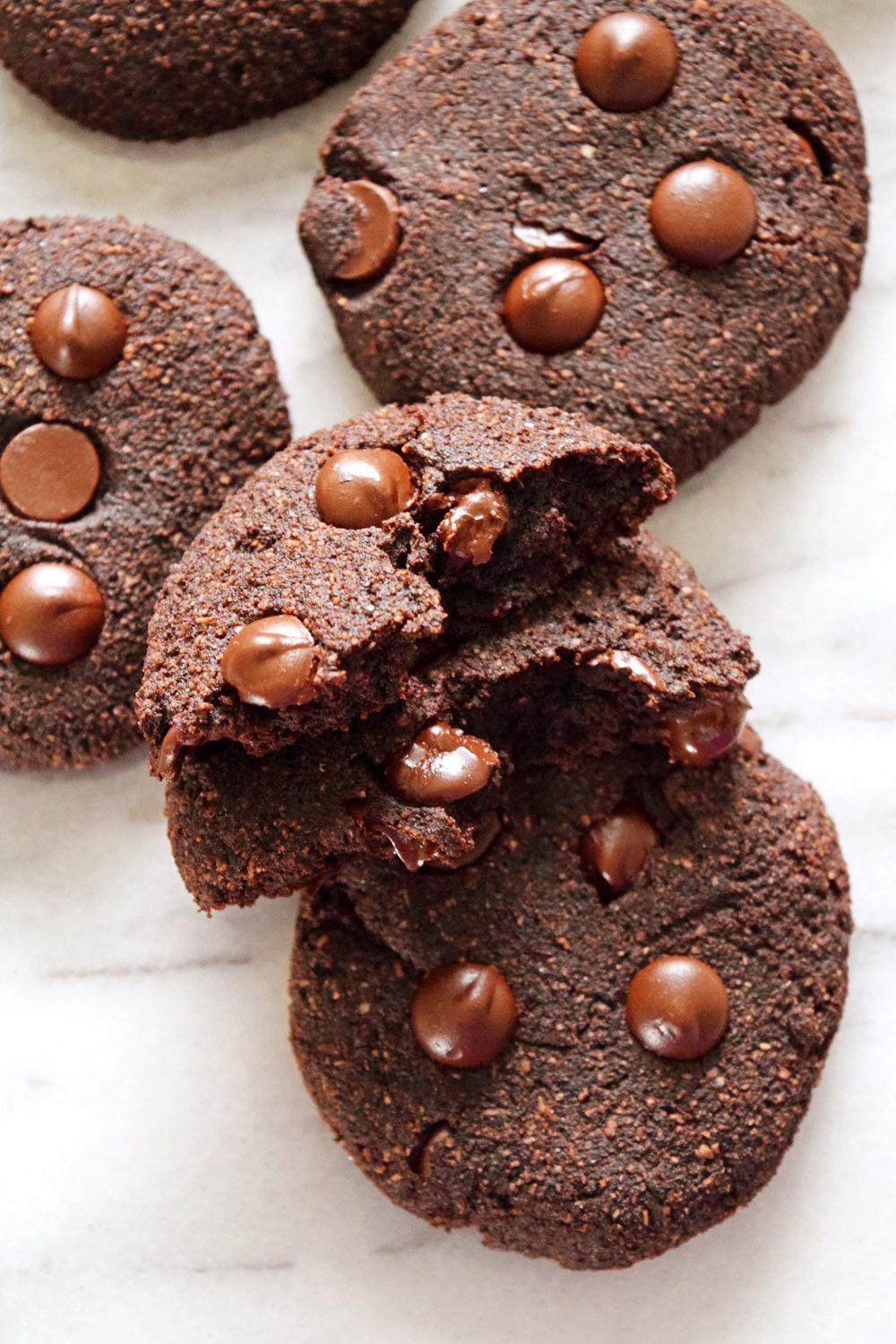 Vegan Chocolate Chocolate Chip Cookies