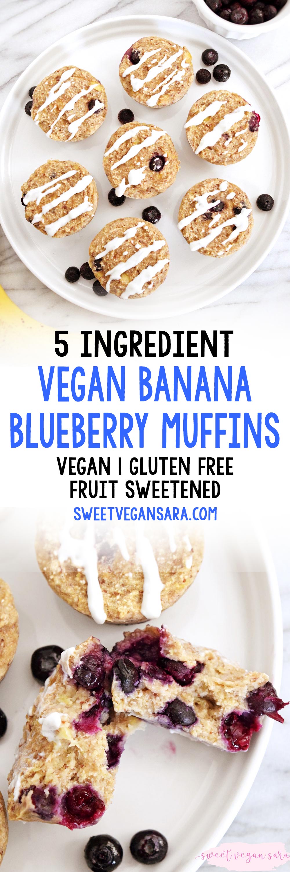 Vegan Banana Flour Muffins - Sweet Vegan Sara