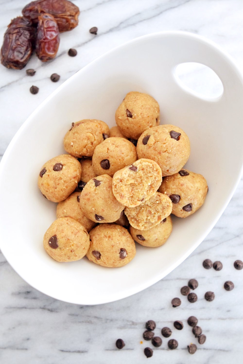 Vegan No Bake Chocolate Chip Cookie Dough Bites Sweet Vegan Sara