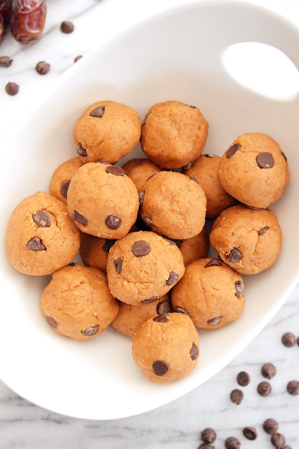 Vegan No Bake Peanut Butter Chocolate Chip Cookie Dough Bites 2 Sweet