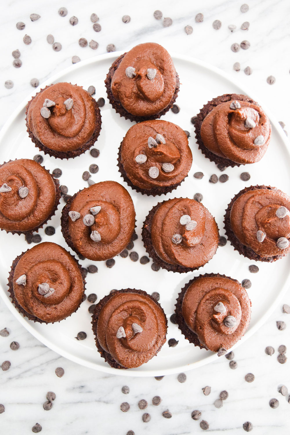 Vegan Chocolate Cupcakes with Chocolate Frosting