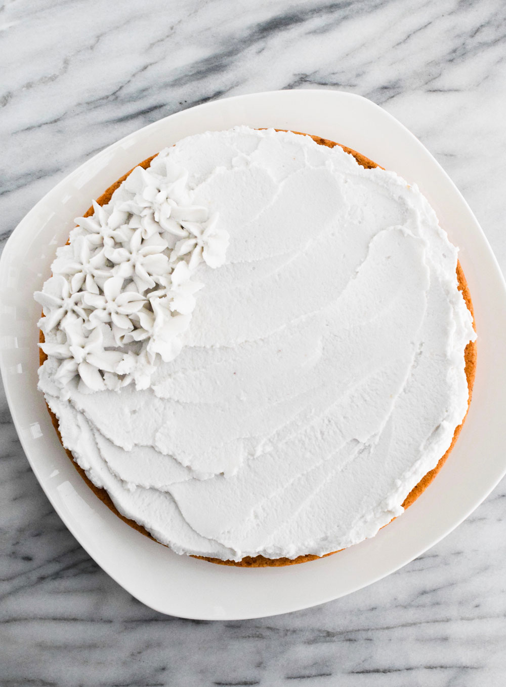 Vegan Vanilla Cake with Whipped Cream Frosting