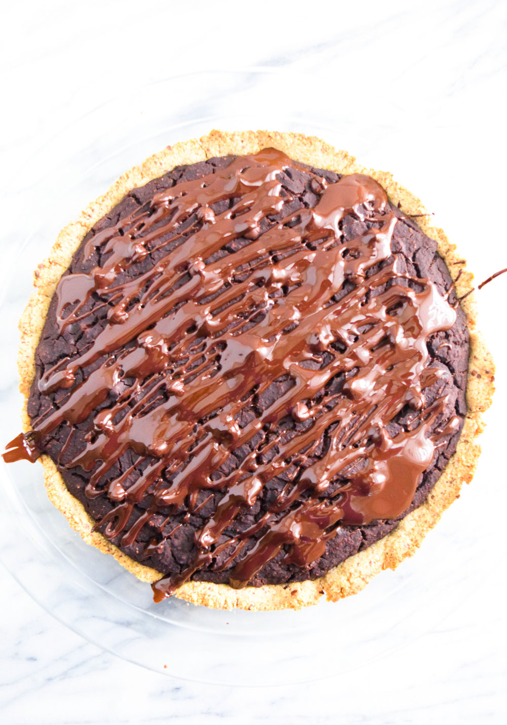 Vegan Chocolate Fudge Brownie Pie - Sweet Vegan Sara