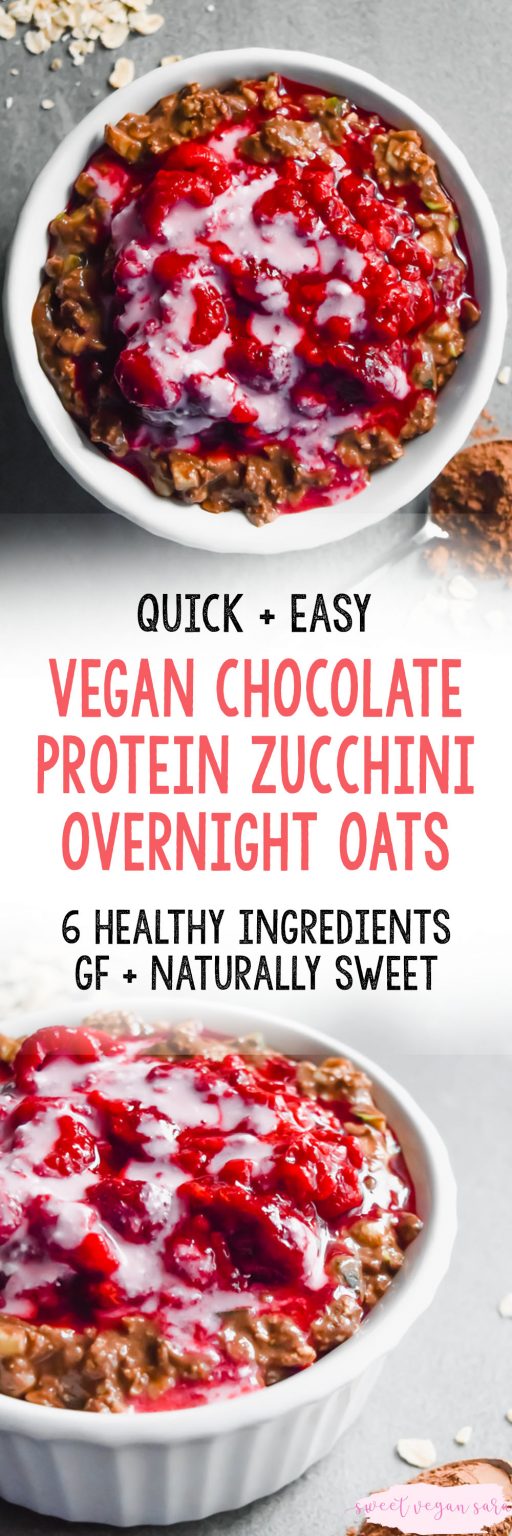 Vegan-Chocolate-Protein-Zucchini-Overnight-Oats-Pin-1 - Sweet Vegan Sara