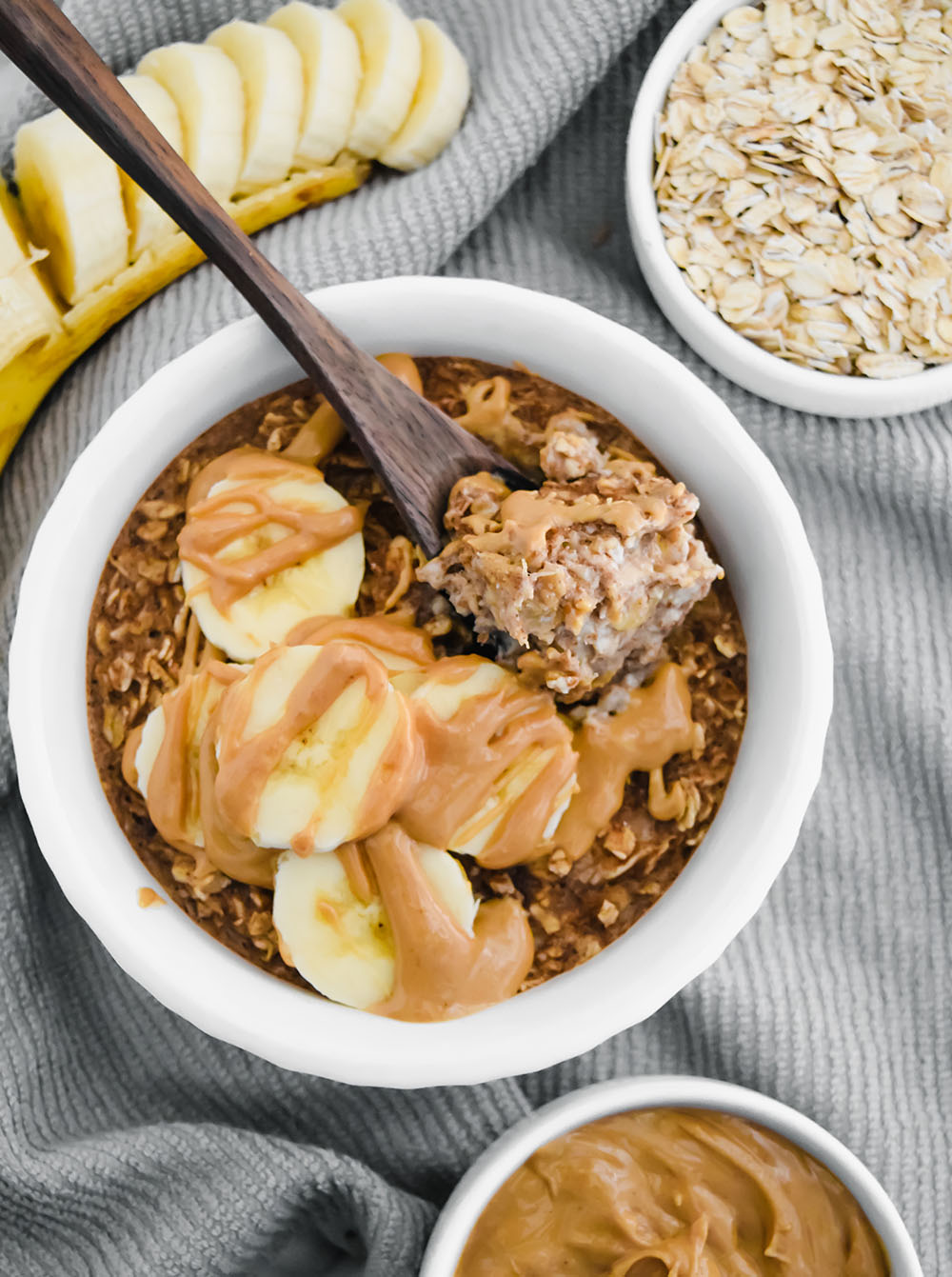 Vegan Single Serve Peanut Butter Banana Baked Oatmeal Sweet Vegan Sara