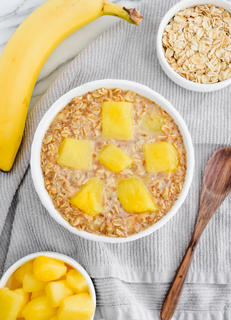 Vegan Single Serve Pineapple Banana Baked Oatmeal Sweet Vegan Sara