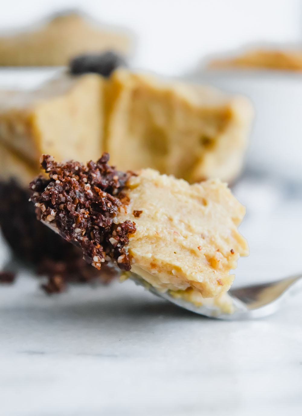 Vegan Mini Peanut Butter Chocolate Cheesecakes