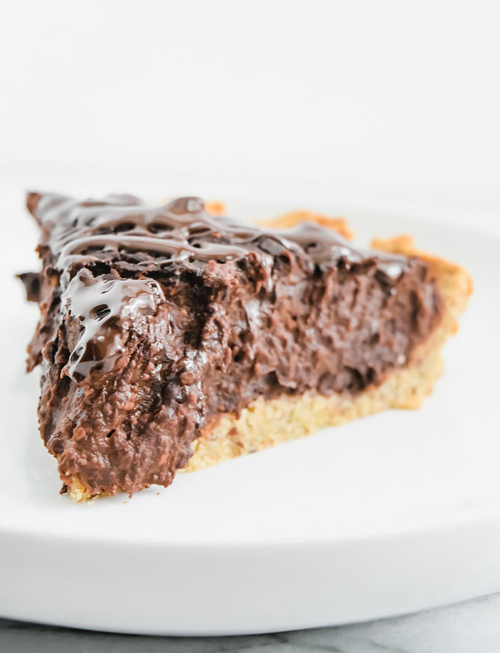Vegan Chocolate Fudge Brownie Pie