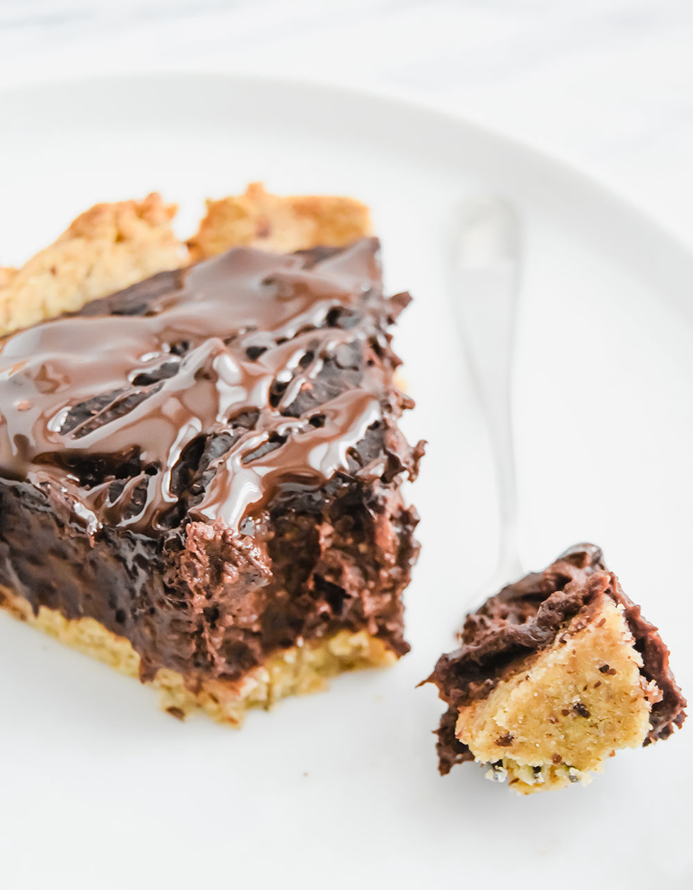 Vegan Chocolate Fudge Brownie Pie